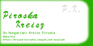 piroska kreisz business card